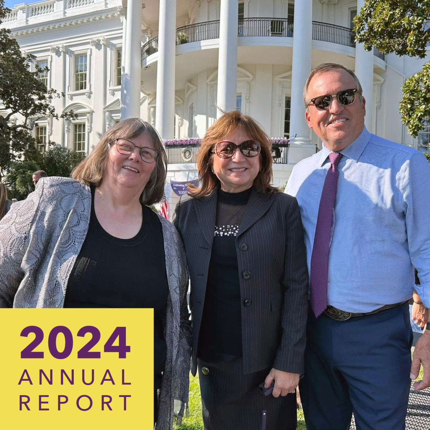 Rita Smith, Gael Strack, and Casey Gwinn celebrating the 30th Anniversary of the Violence Against Women Act at the White House